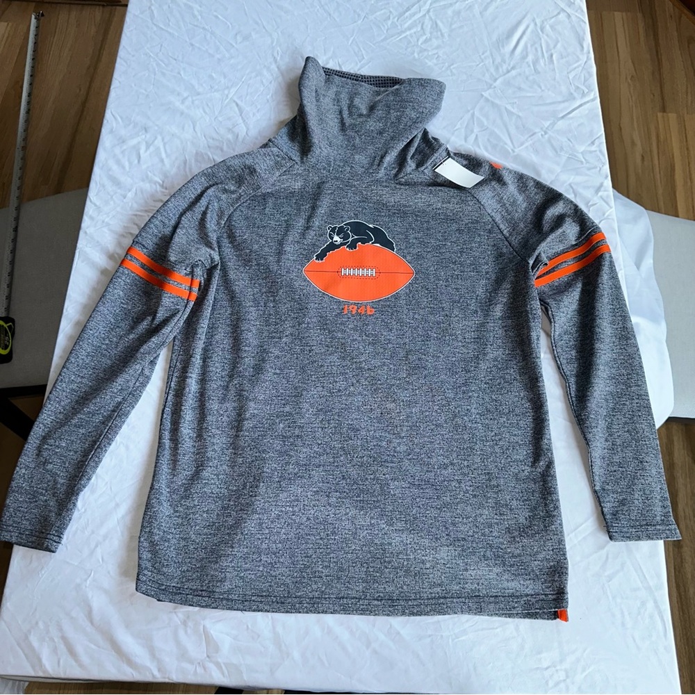 Nike Chicago Bears Women’s Large Long Sleeve Shirt Dri-Fit Turtleneck Gray Retro